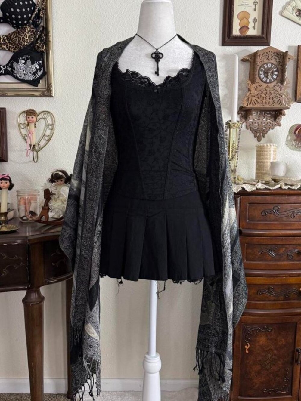 BNWT witchy whimsigoth glitter paisley shawl scarf